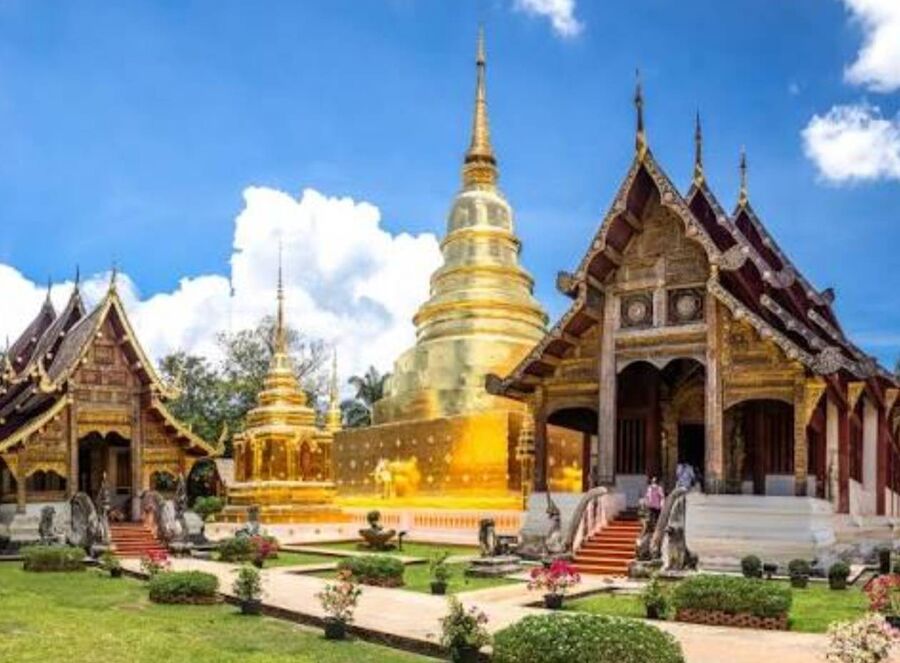 清迈古城寺庙建筑细节