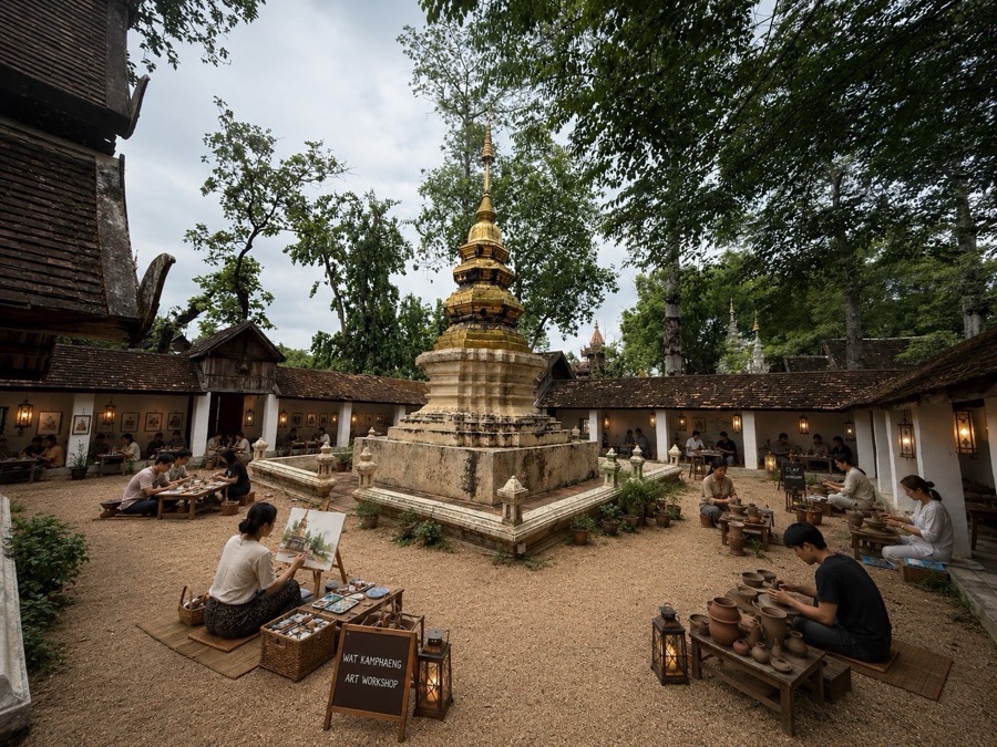 Wat Kamphaeng 艺术工坊陶艺与绘画